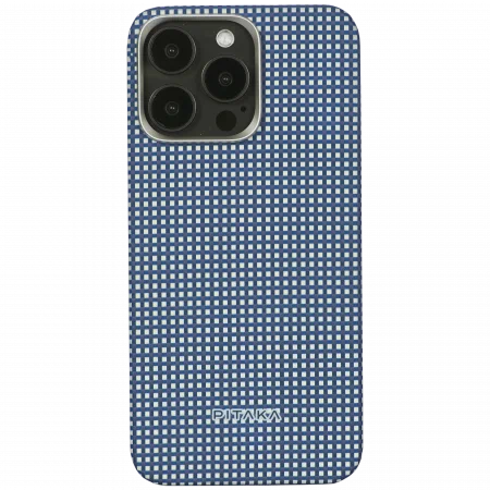 Чехол Pitaka Fusion Weaving MagEZ Case 5 для iPhone 15 Pro, голубой
